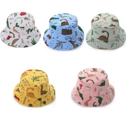 Gorra de pescador con estampado de dinosaurio