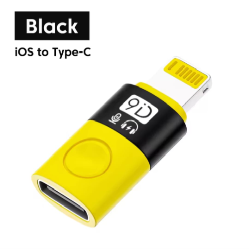 Adaptador Olaf OTG tipo C a Lightning para iOS hembra a USB C macho Negro