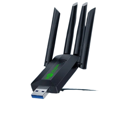 Adaptador USB WiFi receptor de tarjeta inalámbrica de alta velocidad USB 3.0 4 antenas PC/portátil