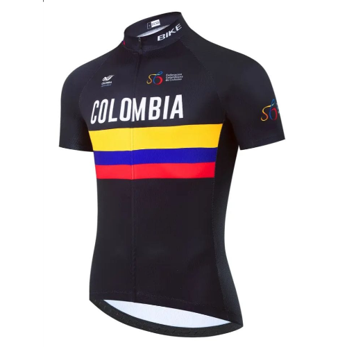Jerseys ciclismo manga corta colombia Negro