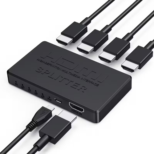 Adaptador extensor hdmi con salida 4 puertos hdmi